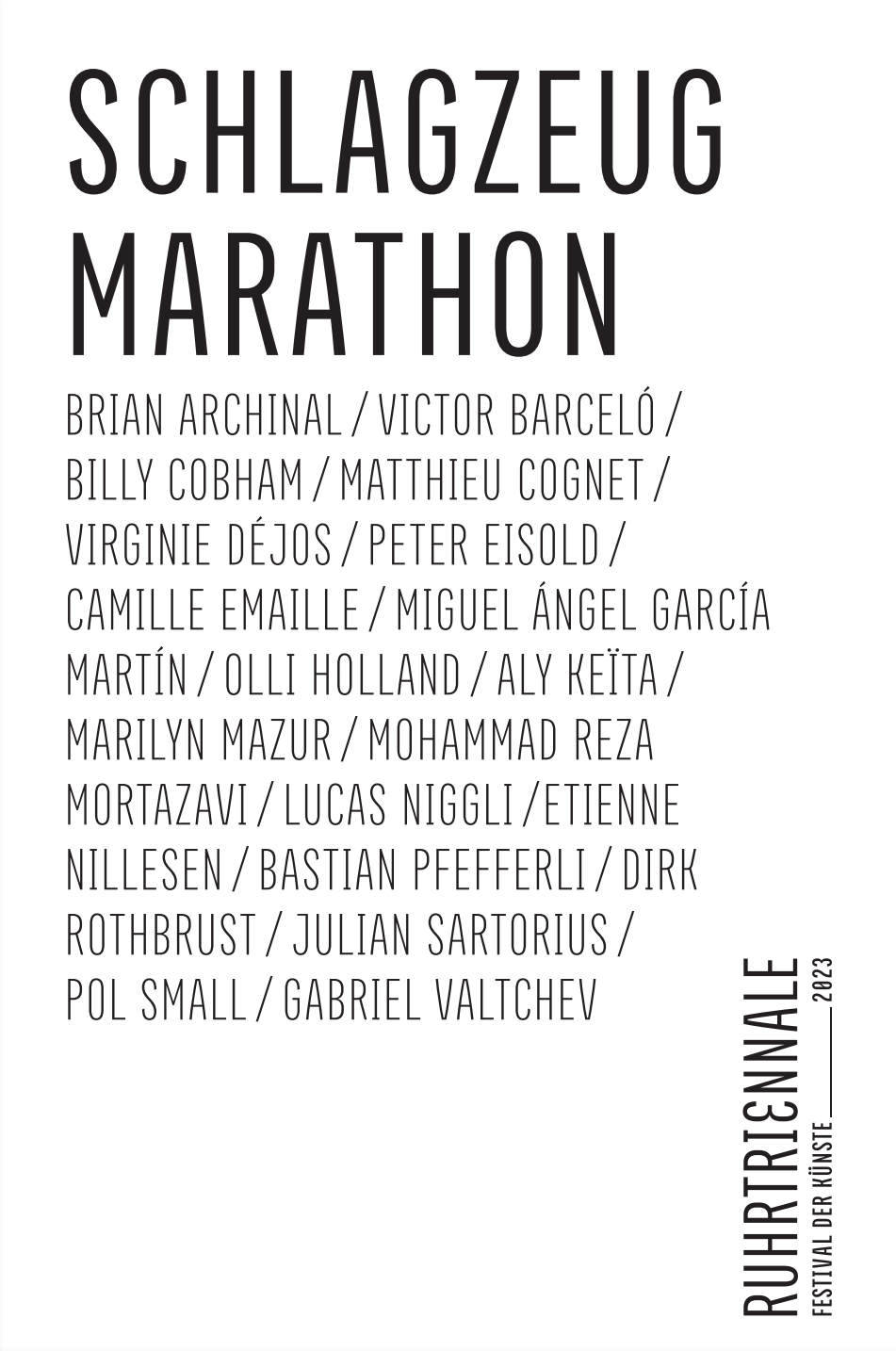 Ruhrtreinnale Schlagzeugmarathon