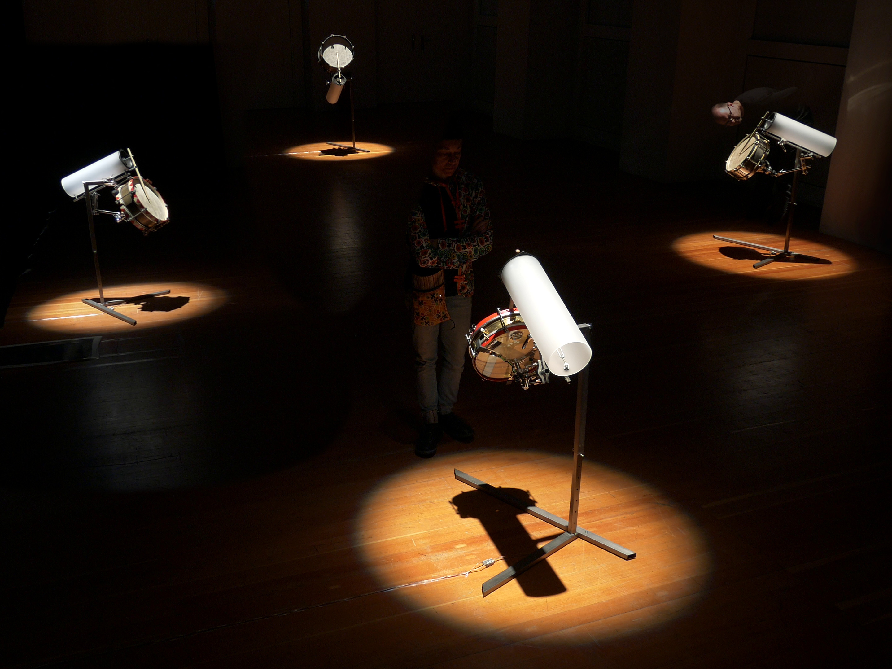 Klanginstallation N.E.W.S. // N.O.W.S. aufgebaut